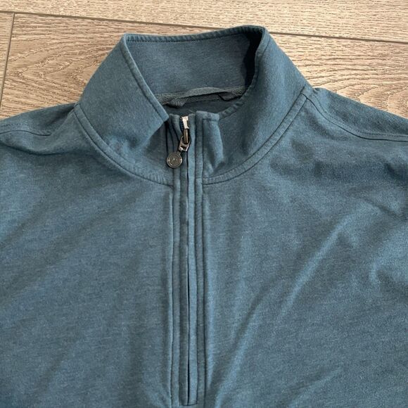 Linksoul Golf Sweater Mens Medium Blue Organic Cotton Pullover Preppy Athletic - Picture 4 of 9